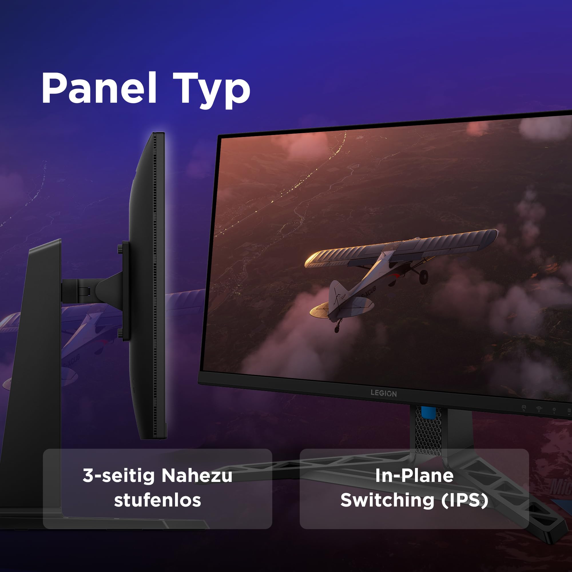 Lenovo Legion R27qe Gen 2 27" QHD WLED Gaming Monitor 2560x1440 200 Hz IPS 0.5ms HDMI DisplayPort Raven schwarz