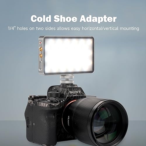 Miniatura 5 de VILTROX Luz de video RGB de 6000 mAh, control Bluetooth en la luz de video de la cámara, iluminación LED portátil RGB de metal, panel de luz de