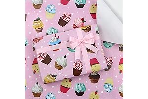 Exquisite Cupcake Wrapping Paper: Boerni Pink Birthday Wrapping Papers