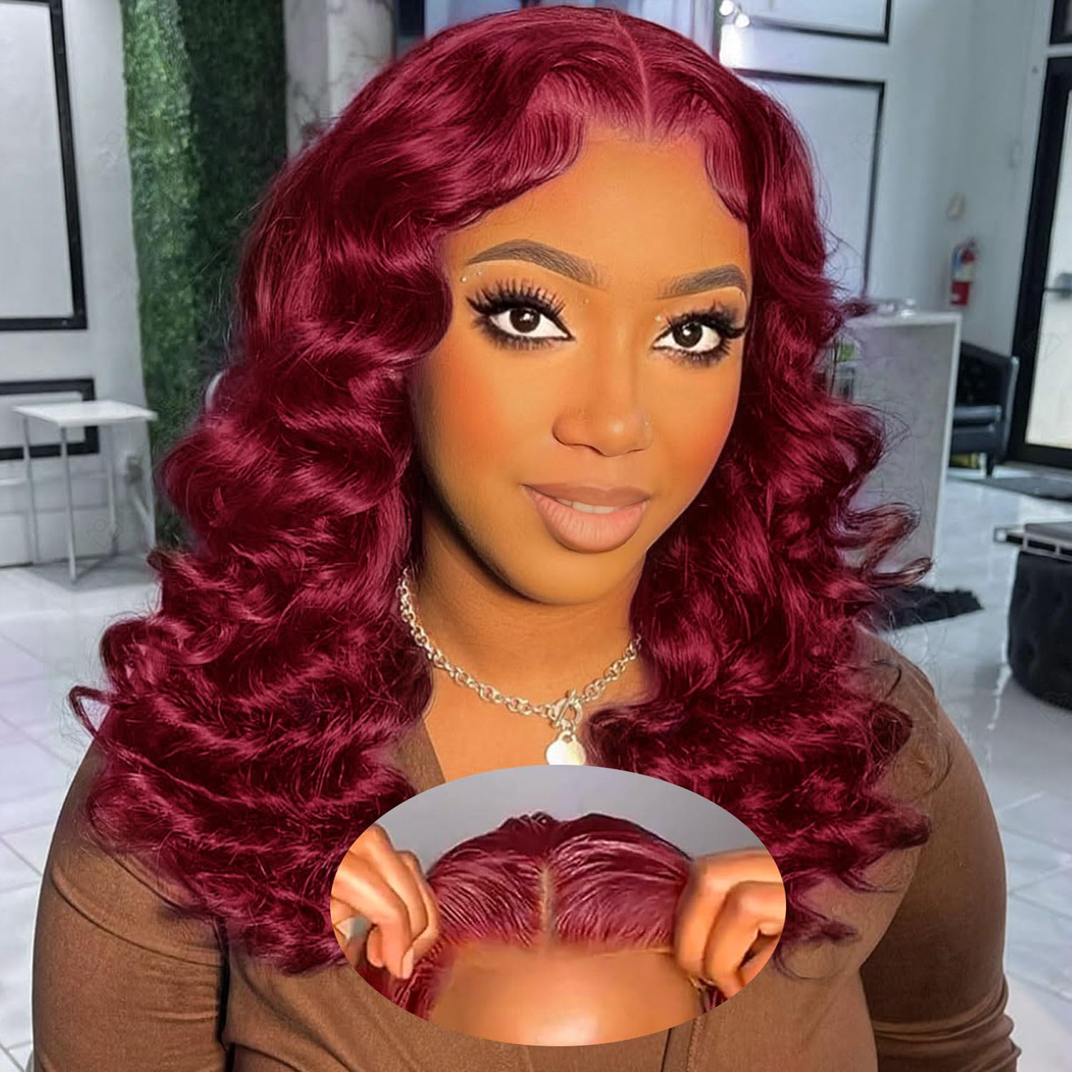 99j Burgundy 5x5 Glueless Body Wave Bob Wig Human Hair 200% Density With Baby Hair 5x5 Hd Lace Closure Wigs For Black Women Wear And Go Glueless Bob Wig16 Inch