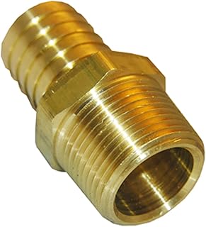 LASCO 17-7715 1/4-Inch Male Pipe Thread by 5/16-Inch Hose Barb Brass Adapter