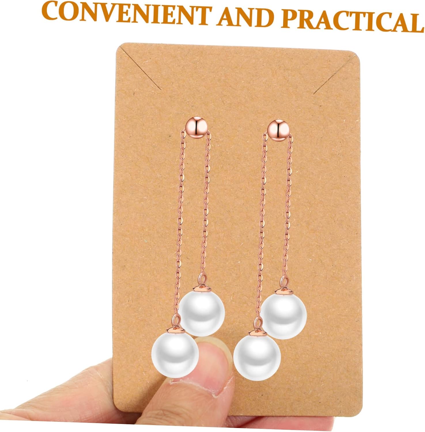 Gadpiparty 1Set Earring Display Cards with Bags Earring Backs Jewelry Packaging Kit for Earrings Necklaces and Bracelets Kraft Card Plastic Bags for Creative Presentation