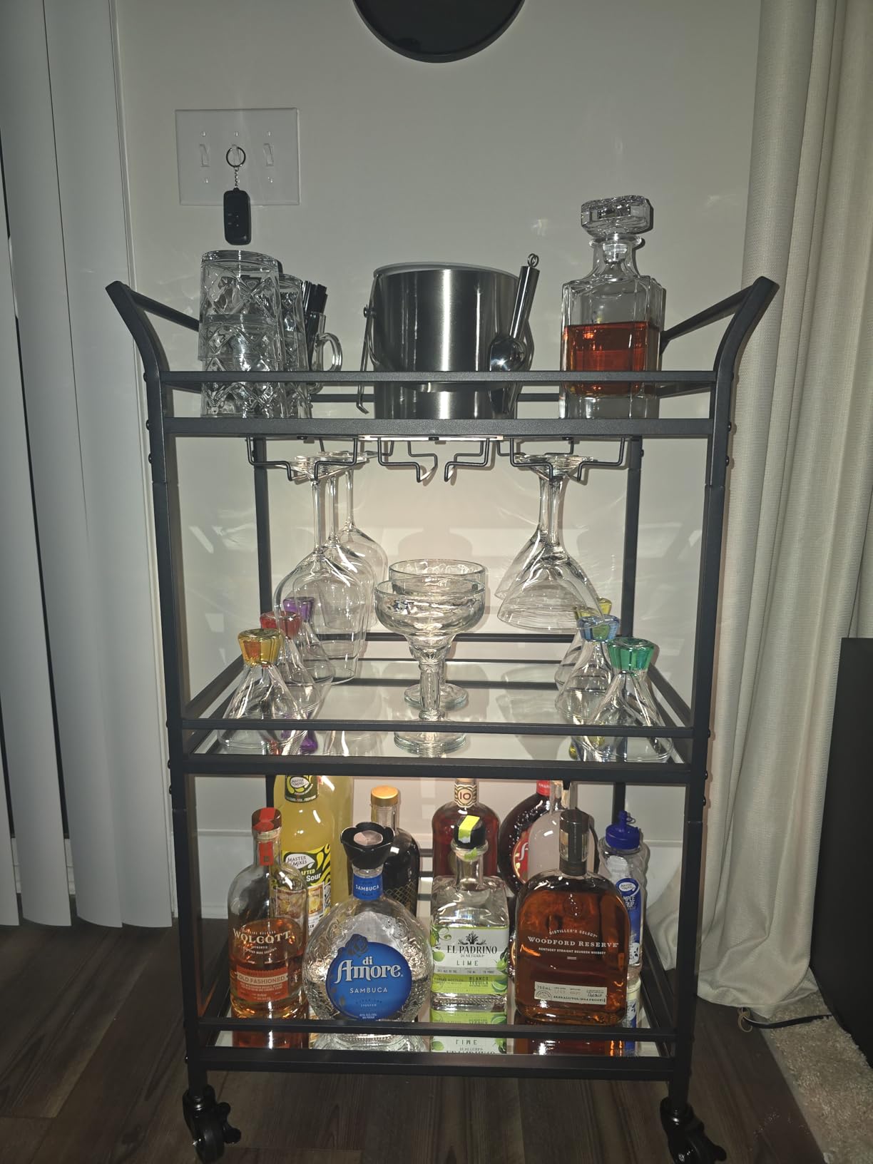 VASAGLE Small Bar Cart for compact spaces