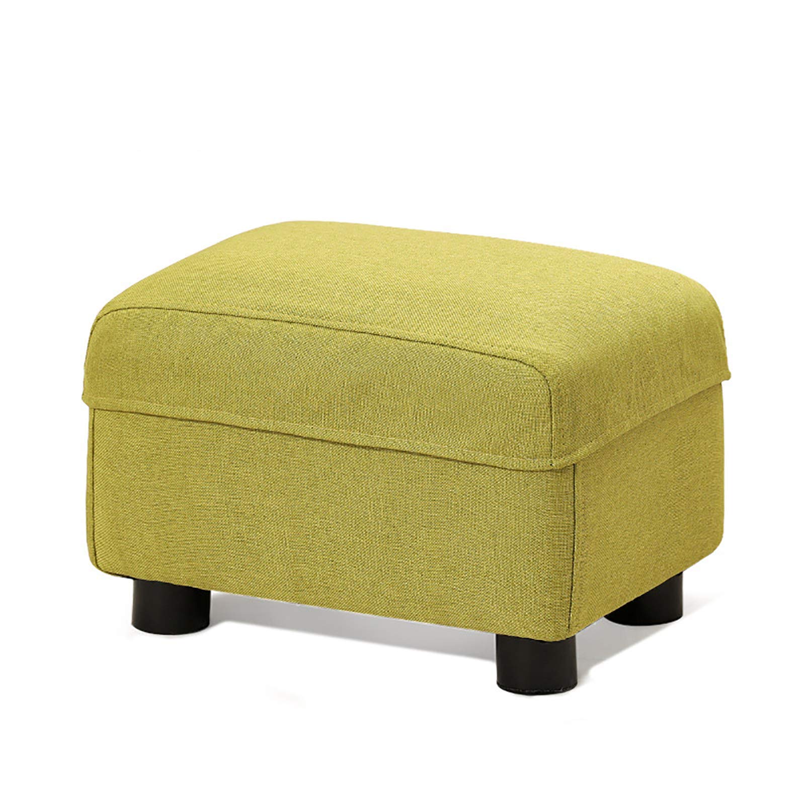 Repose-Pieds Jaune pour Soulager les Jambes Lourdes Pouf Ottoman Bas en Tissu Déhoussable