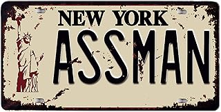 Assman Embossed Tin Signs, Funny Metal Stamped License Plates for Car Motorcycle Wall Decor Seinfeld,Gift Home Decor 12 x 6 inches