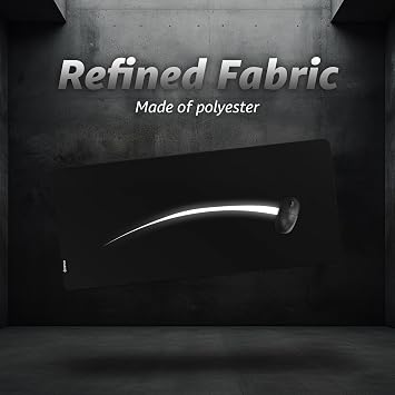 Hystar Extended Gaming Mouse Pad | XXL 36 x 16 | 5mm Thick, Waterproof Surface, Smooth Polyester Fabric, and Natural Rubber Base | Classic Black