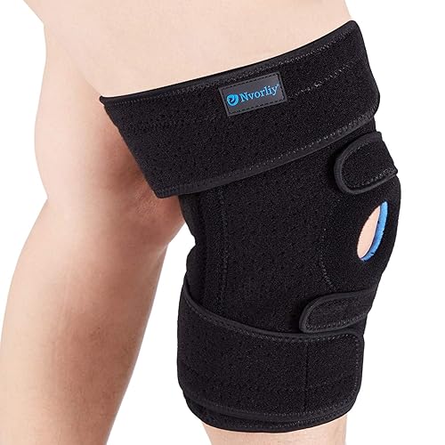 Nvorliy Rodillera de talla grande para dolor de rodilla, rodillera extra grande para mujeres y hombres, soporte de rodilla ajustable con