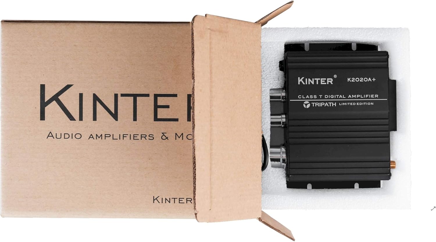 Super Cheap 🛒 Kinter K2020A+ Limited Edition Original Tripath TA2020-020 Class-T Hi-Fi Audio Mini Amplifier with 12V 5A Power Supply Black