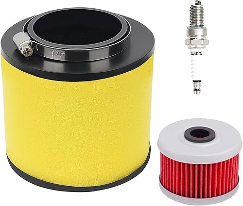 Miniatura 1 de Filtro de aire 17254-HC5-900 y filtro de aceite y bujía compatible con TRX300 TRX300FW TRX400FW TRX450S TRX450ES TRX450FE TRX450FM 1992-2000