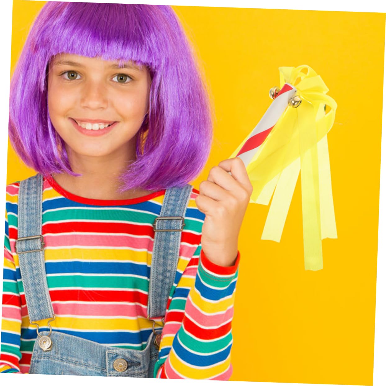 Sosoport 1set Kindergarten Thunder Sticks Cheerleading Props Metallic Pom Poms for Sports Events Dance Teams and Party Decorations 8pcs