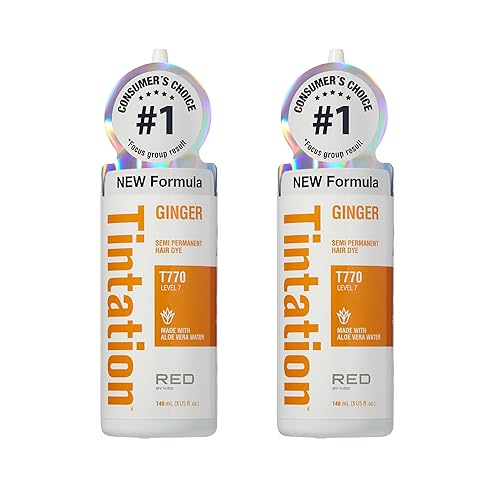 Kiss Tintation - Color de cabello semipermanente de 5 onzas de jengibre paquete de 2 Kiss Tintation - Color de cabello semipermanente de 5 onzas de jengibre paquete de 2