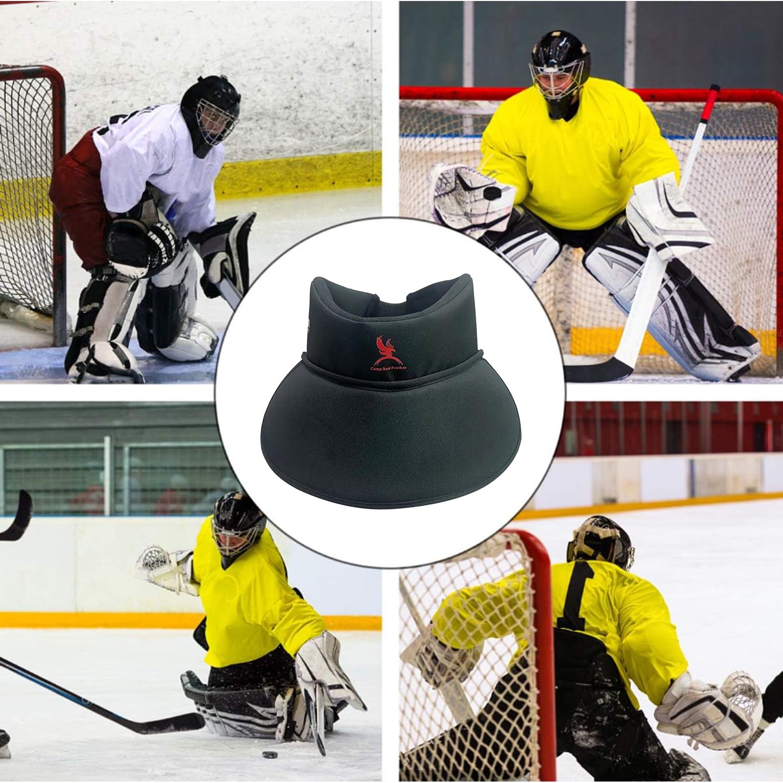 ZORQ Protège-Cou de Hockey, protège-Cou de Hockey sur Glace,Protège-clavicule du Cou du Gardien de But de Hockey sur Glace | Cache-Cou de Sport Respirant avec protège-Poitrine Ergonomique pour Les