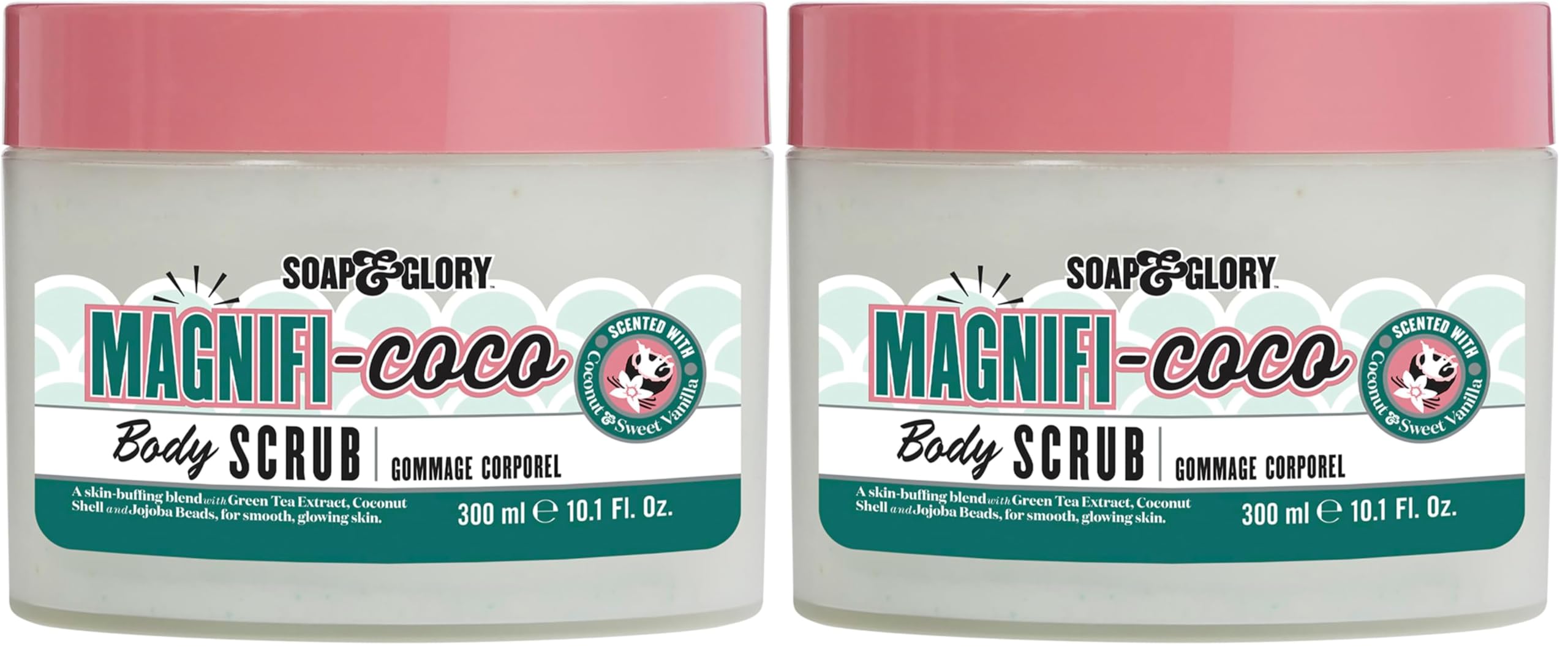 Soap & Glory Magnificoco Buff and Ready Coconut Body Scrub - Smoothing & Buffing Body Scrub - Coconut Scented Body scrub pack of 2