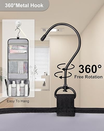 Miniatura 86 de Neceser colgante de viaje para hombres y mujeres, kit de viaje, bolsa de afeitar, impermeable, organizador de maquillaje para baño, ducha, azul