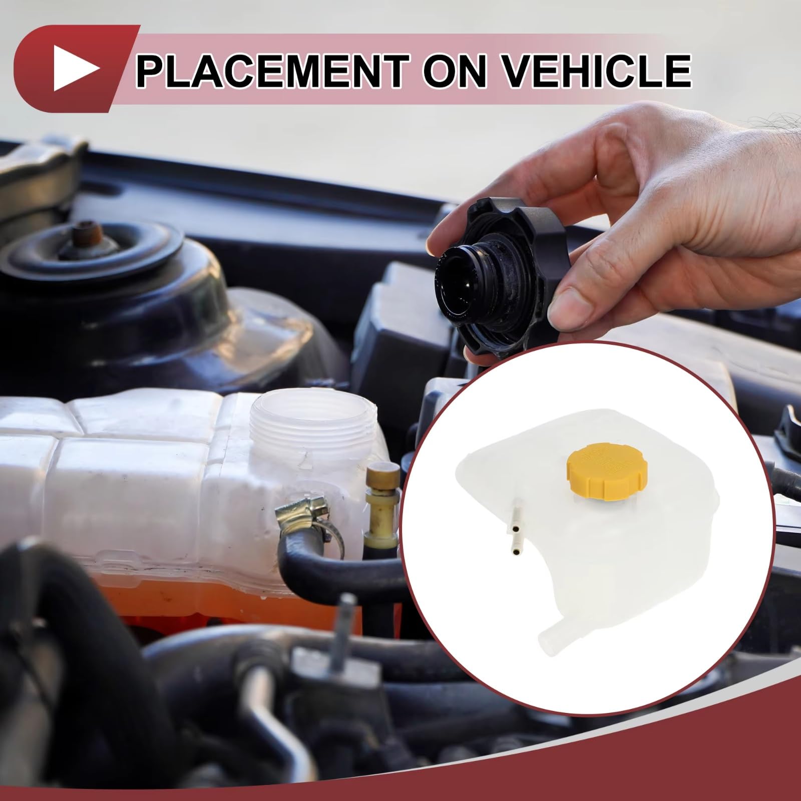 Refrigerante Vaschetta Compatibile Con Opel Per Zafira 2005-2015, Serbatoio Di Espansione Liquido Di Raffreddamento Motore, Serbatoio Espansione Con Tappo N. 1304242