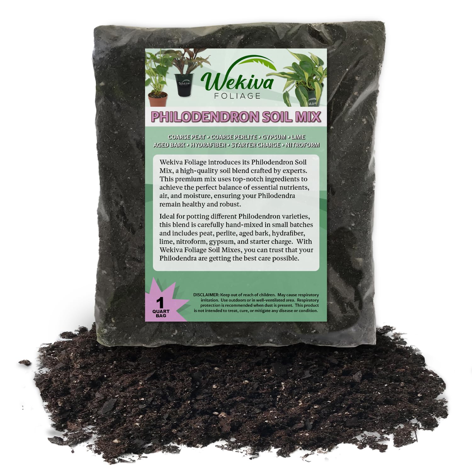 Amazon.com : Philodendron Growing Soil Mix – 1 Quart - Custom Soil