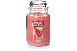 Yankee Candle Lemon, Strawberry Lemon Ice Large Jar Scented Candle with Single Wick