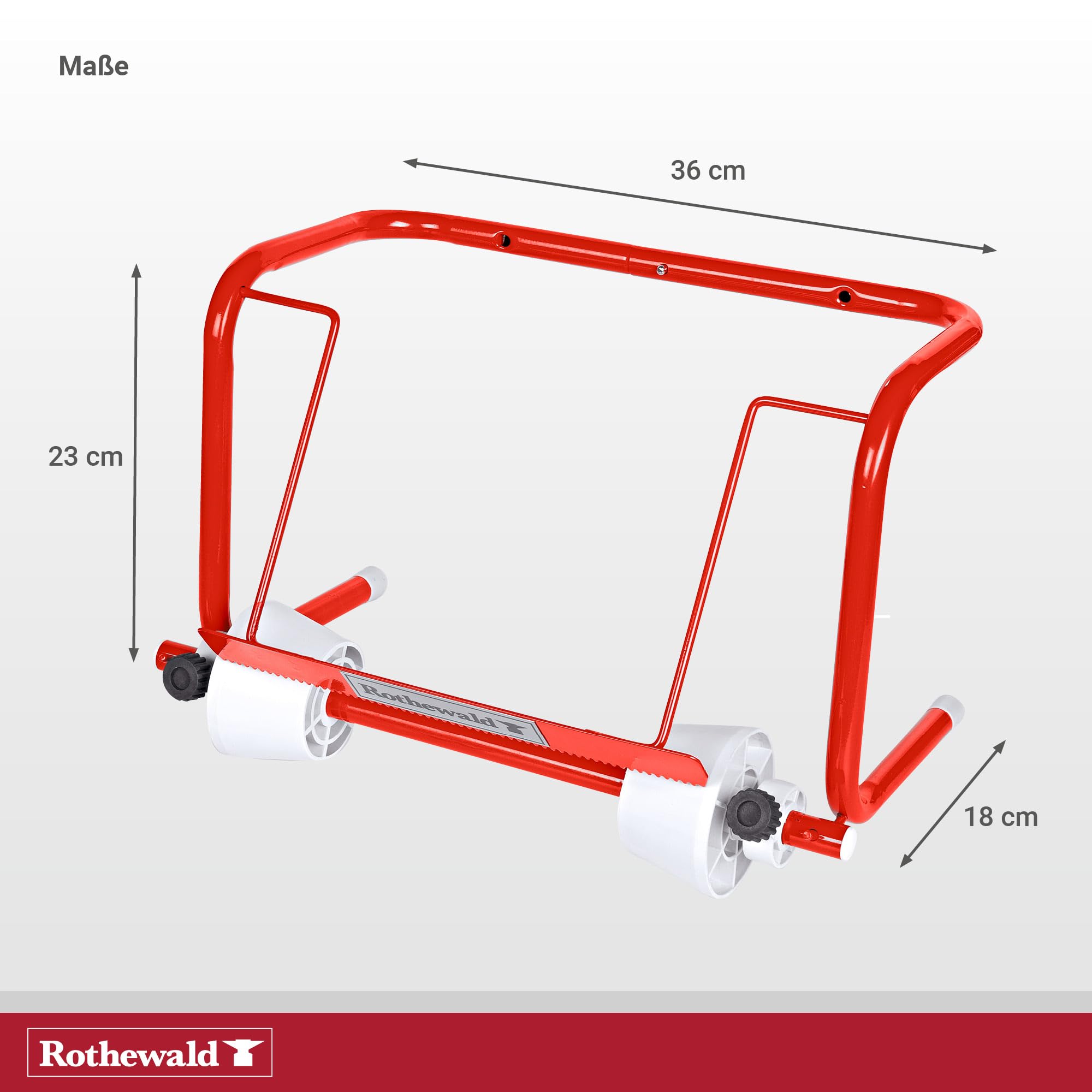 Rothewald Papierrollenhalter Werkstatt, Papierrolle Werkstatt Nicht Inklusive, Wandrollenhalter Inklusive Befestigungsmaterial, Werkstatt Zubehör zum Schrauben, Basteln, Werken & Putzen