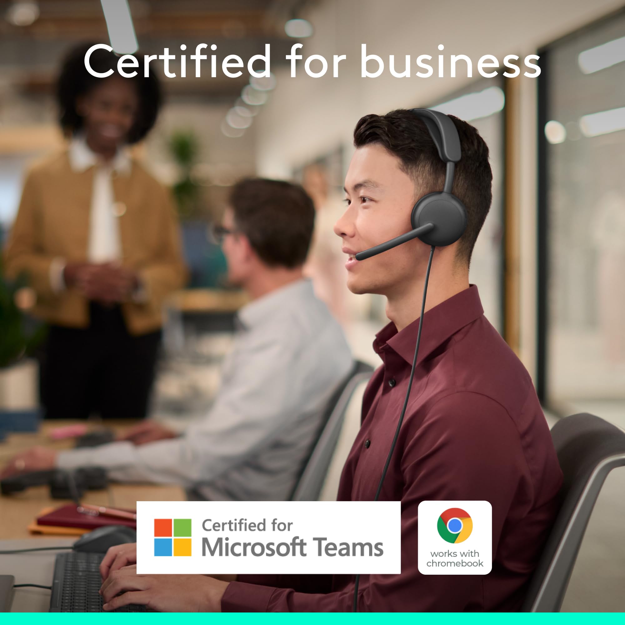 Logitech Zone Wireless 2 ES for Business – Casque sans fil antibruit avec ANC hybride adaptatif, Bluetooth, USB-C et USB-A, certifié Microsoft Teams – Graphite (renouvelé)