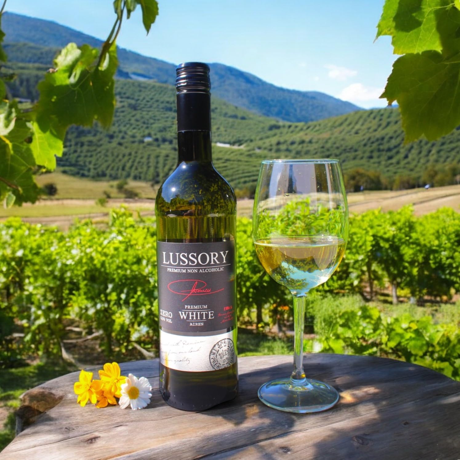Vino Blanco desalcoholizado 0,0 SIN ALCOHOL - LUSSORY PREMIUM Airen | Caja de 6 botellas x 0,75 cl Total: 4500ml | Proceso de Desalcoholización de Vino Original