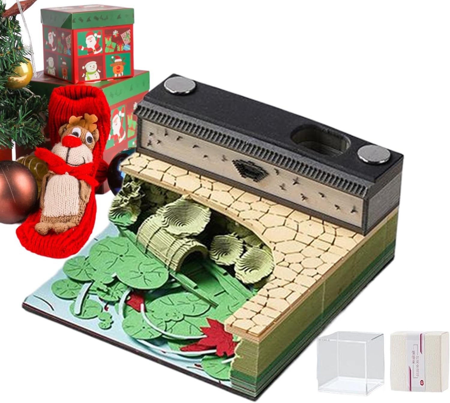 3D Memo Pad Calendar 2026 Cute Tear Off Desk Calendar