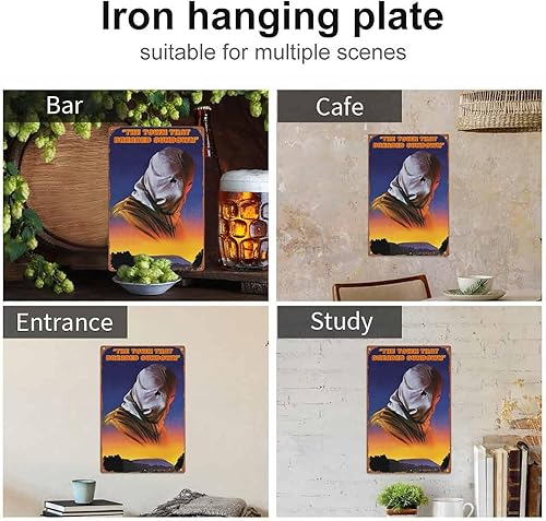 Miniatura 4 de Letrero de metal con texto en inglés The Town That Dreaded Sundown (La ciudad que temía el atardecer) de metal para decoración de pared para sala de