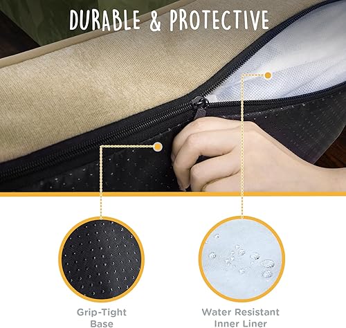 Miniatura 4 de Milo - Cama para perros medianos, almohadas impermeables para cama de perro con funda extraíble lavable, colchón para dormir para mascotas, 30 x 20