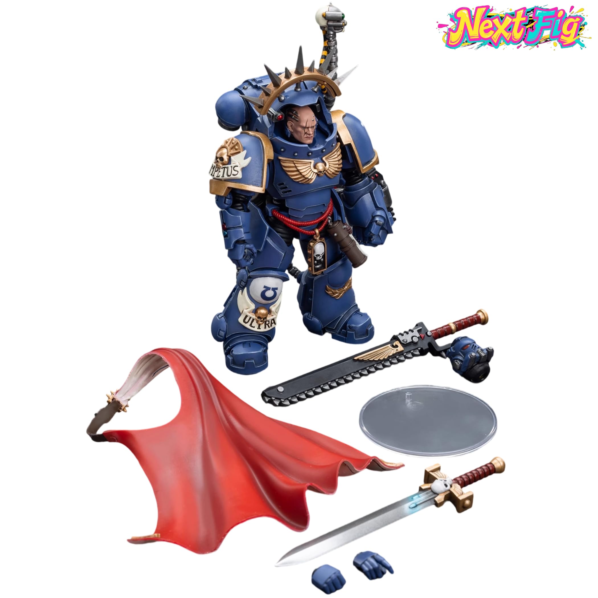 JOYTOY Warhammer 40K 1/18 Action Figure Ultramarines Primaris Captain in Gravis Armatura Fratello Capitano Voltian Modello da collezione