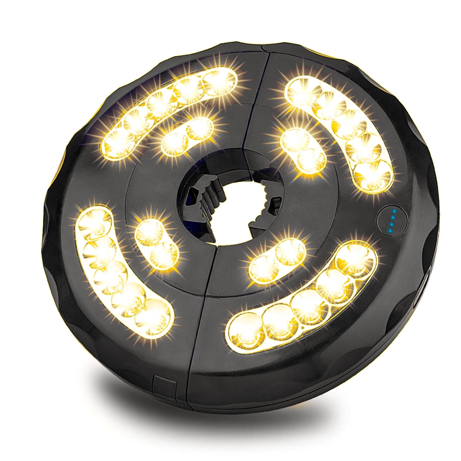 Iluminación para sombrilla SUPERNIGHT 28 luces LED Patio Lights 3 modos de luminosidad, 4 pilas AA (no im) luz para sombrilla de terraza al aire libre, camping, tiendas de campaña, blanco cálido