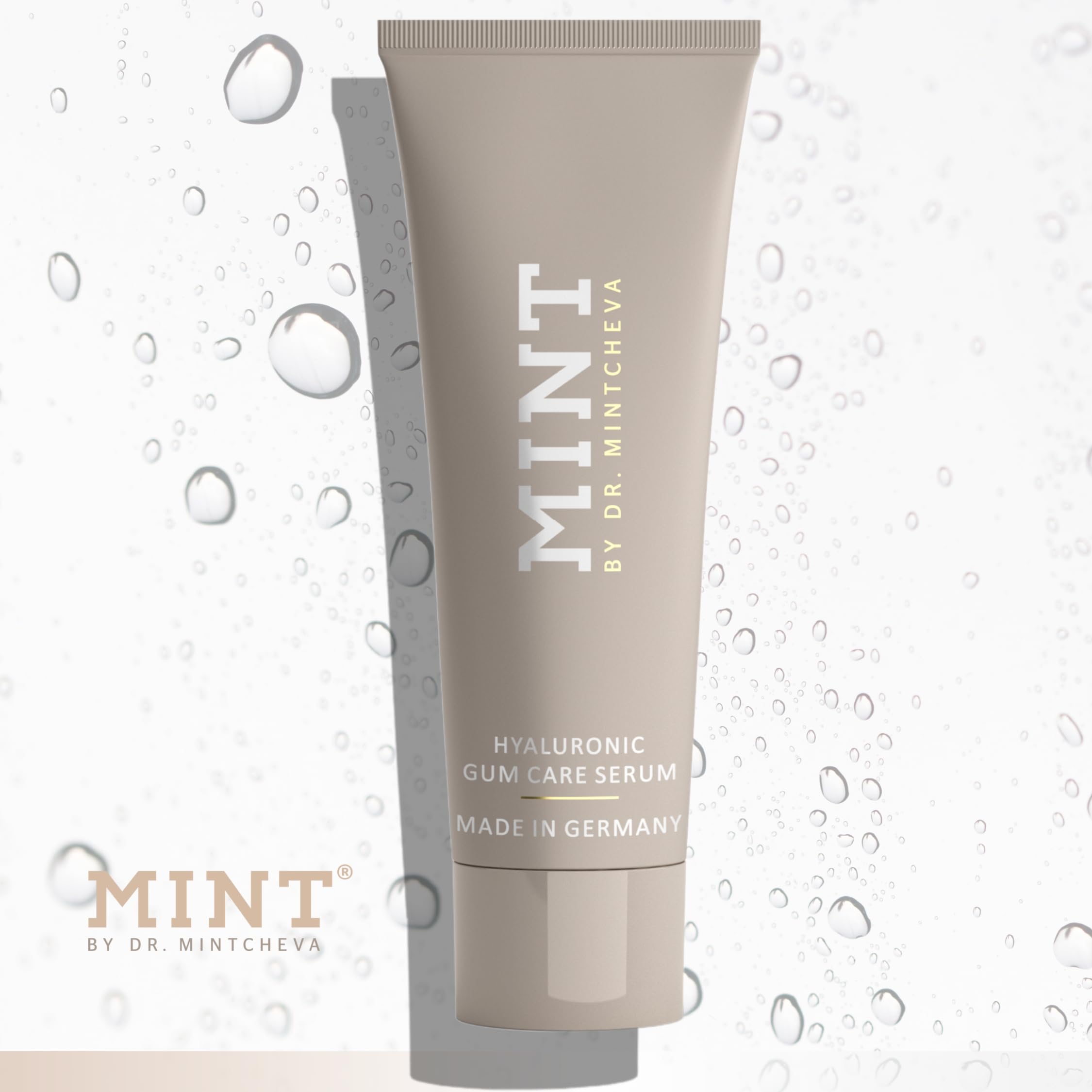 Mint Hyaluron serum do dziąseł 75 ml – regenerująca pielęgnacja w przypadku obciążonych dziąseł – przeciw krwawieniu dziąseł i przywracaniu dziąseł – od Dr. Mintcheva