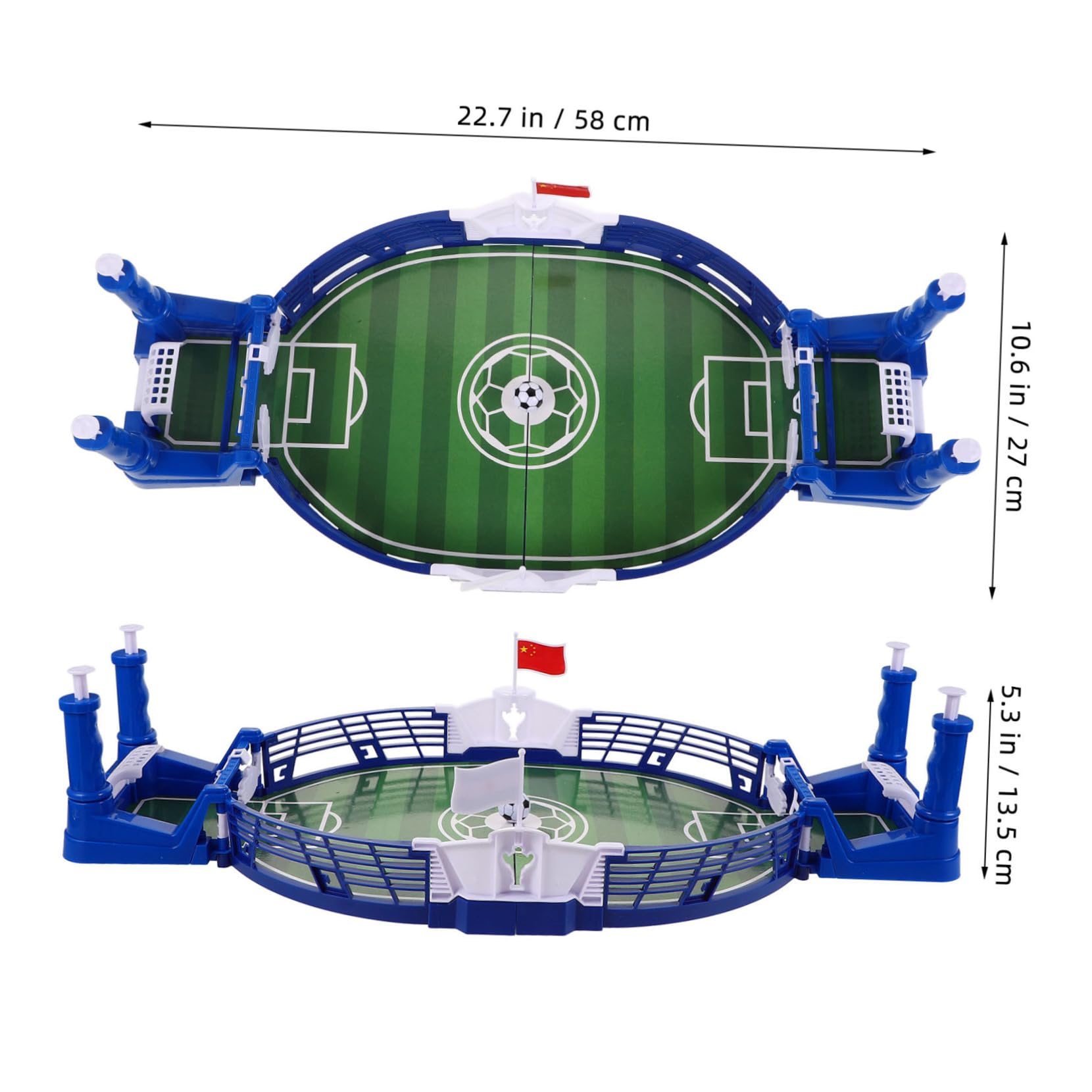 GANAZONO Soccer Game Table Set Double Player Mini Football Tabletop Soccer Accessories