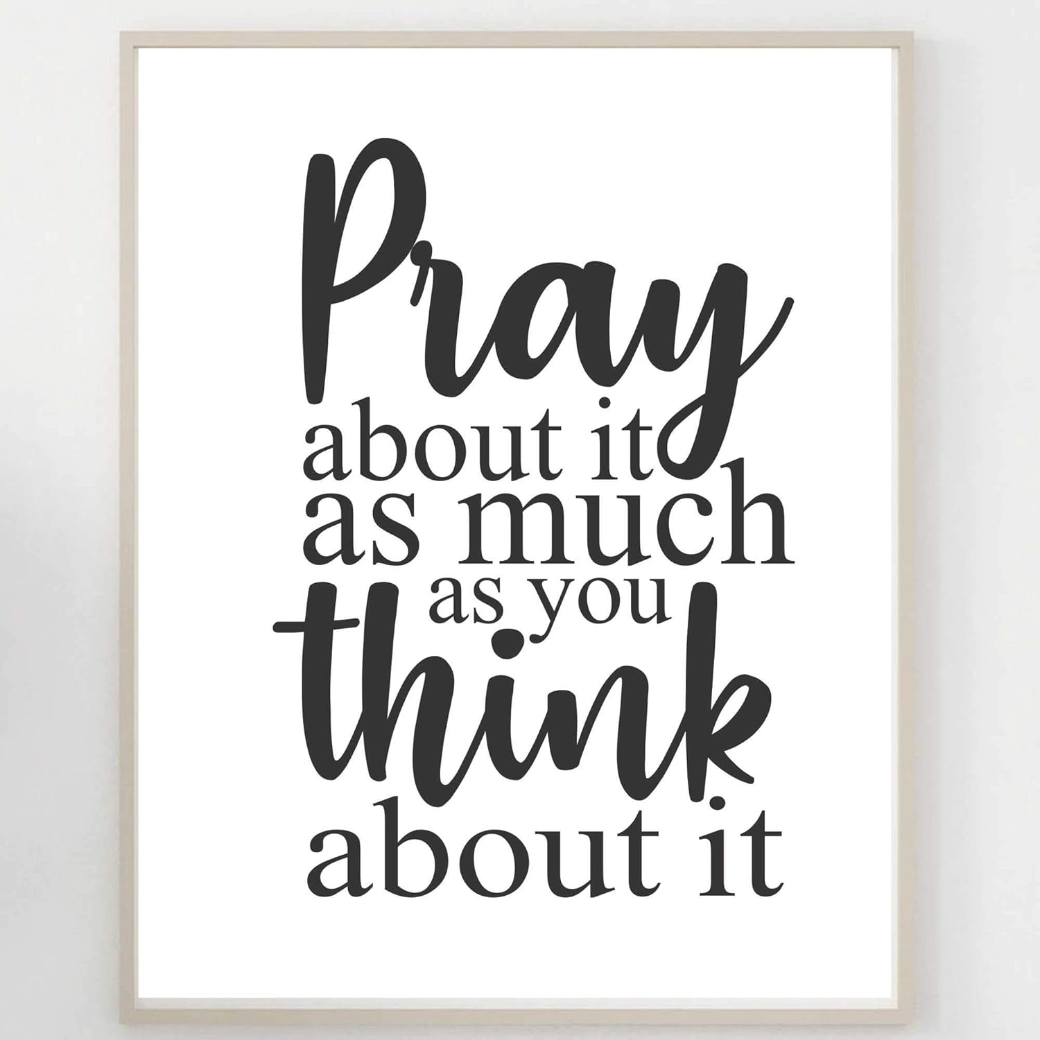 Amazon Com True 9s Pray About It As Much As You Think About It Inspirational Christian Home Don T Stress Wall Art