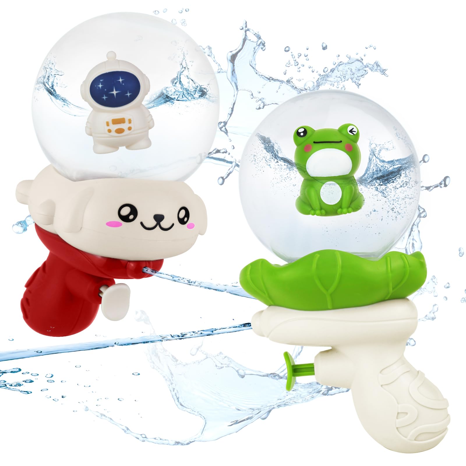 Water Guns for Kids 2PCS Pool Toys Toddler Outdoor Water Toys Summer Squirt Shooter Guns Backyard Beach Water Blaster Swimming Pool Games Outside Toys for 2 3 4 5 6 Year Old Boy Girl