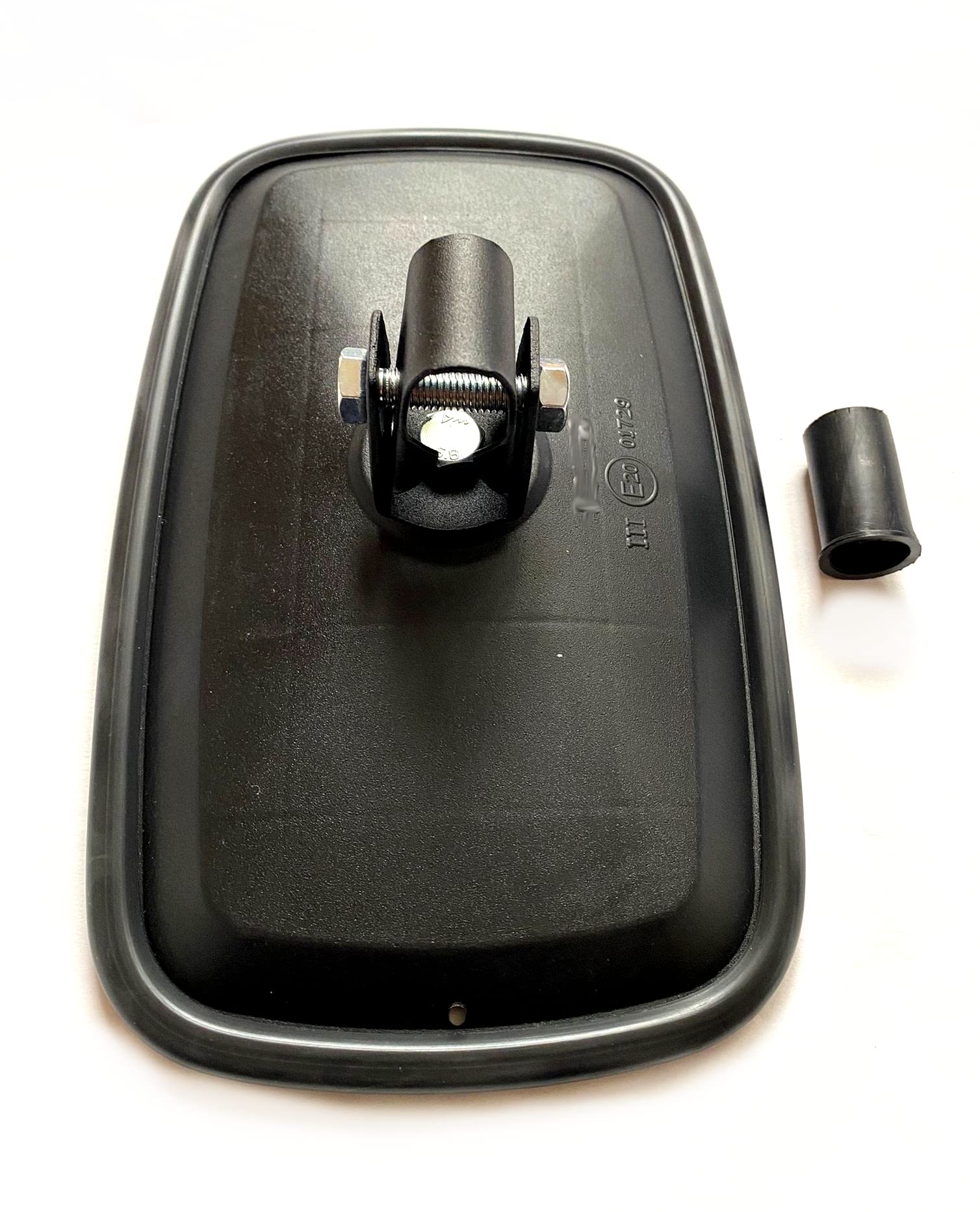 Lot de 2 rétroviseurs extérieurs 232x145 mm Ø 15 Ø 18 E20 pour tracteur, pelleteuse avec support