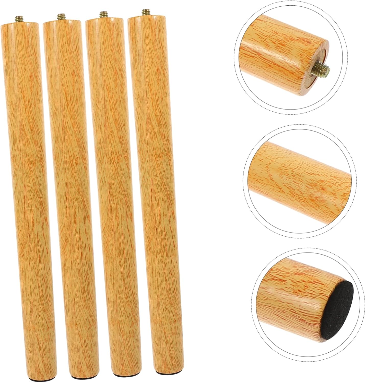 DOITOOL 1Set Wooden Table Legs Premium Multifunctional Replacement Feet for Dining Tables Chairs Dressers and Cabinets Solid Wood Extenders Easy to Install Height