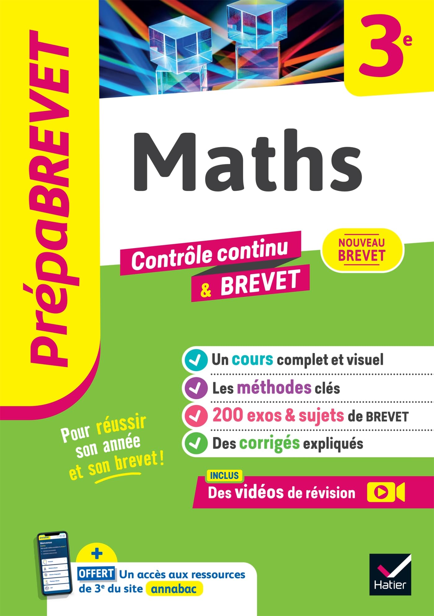 Prépabrevet - Maths 3e - Brevet 2026: cours, méthodes & sujets de brevet corrigés