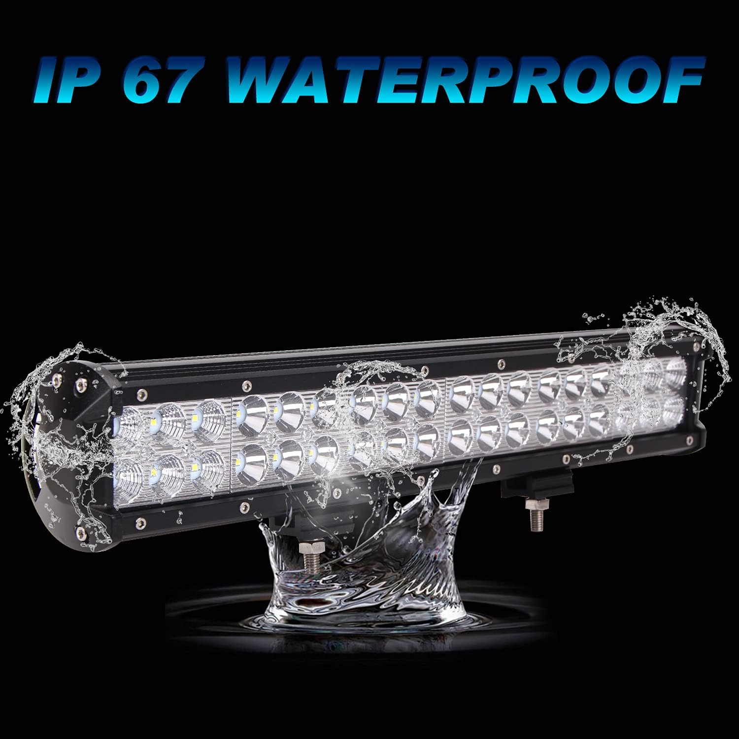 Senlips 17” 108W Led Light Bar Spot&Flood Combo Waterproof, Auto Led Off Road Bar Driving Lights Fog Led Work Lamp Lighting for ATV, SUV, Truck, Jeeps, Boat