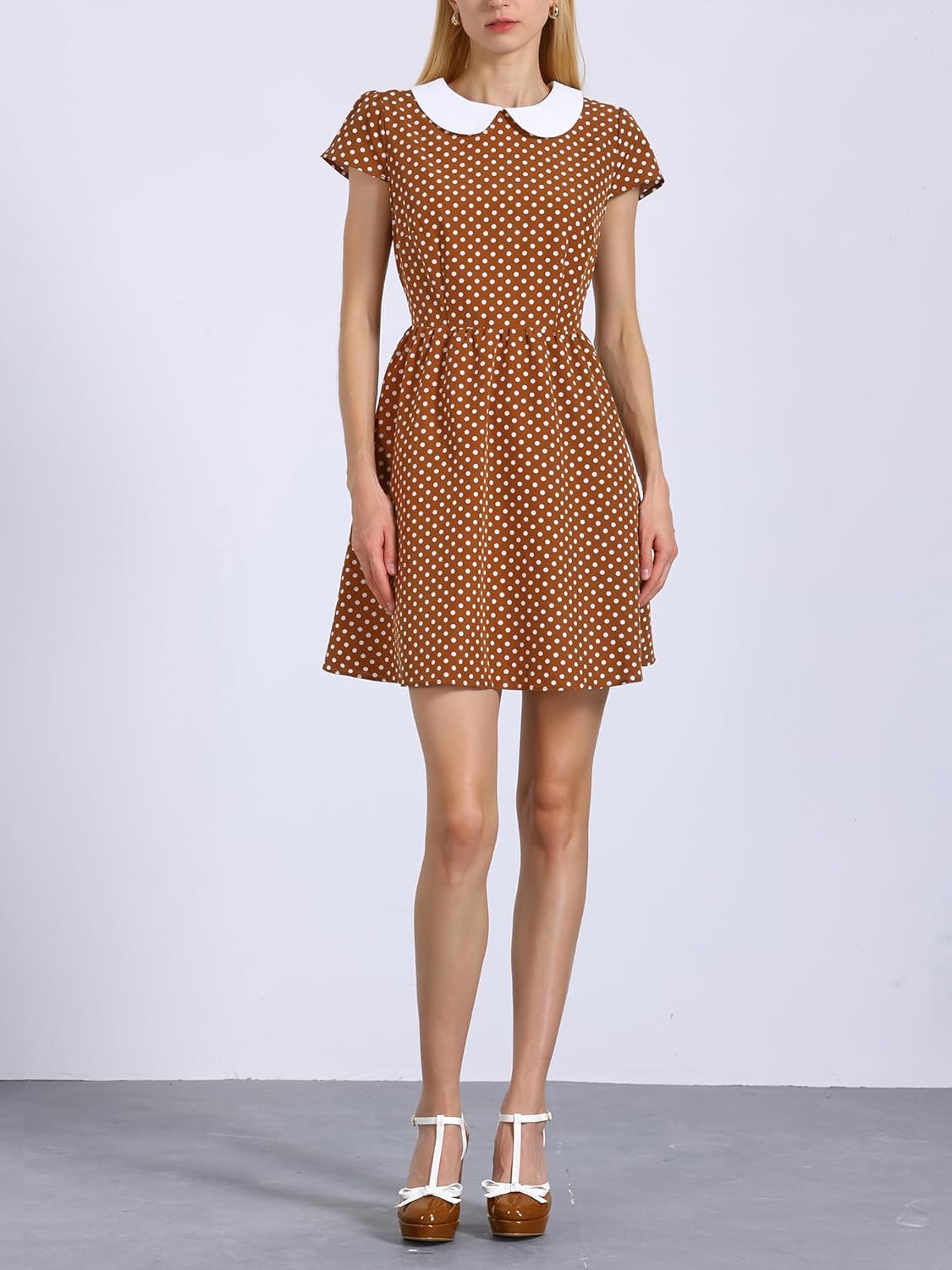 Perphy Bow T-Strap Platform Chunky Heels Pumps for Women