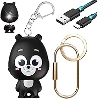 Vista 10 de Alarma de seguridad personal para mujeres, alarma personal recargable para mujeres, niños y ancianos, sirena fuerte de 130 dB, luz estroboscópica