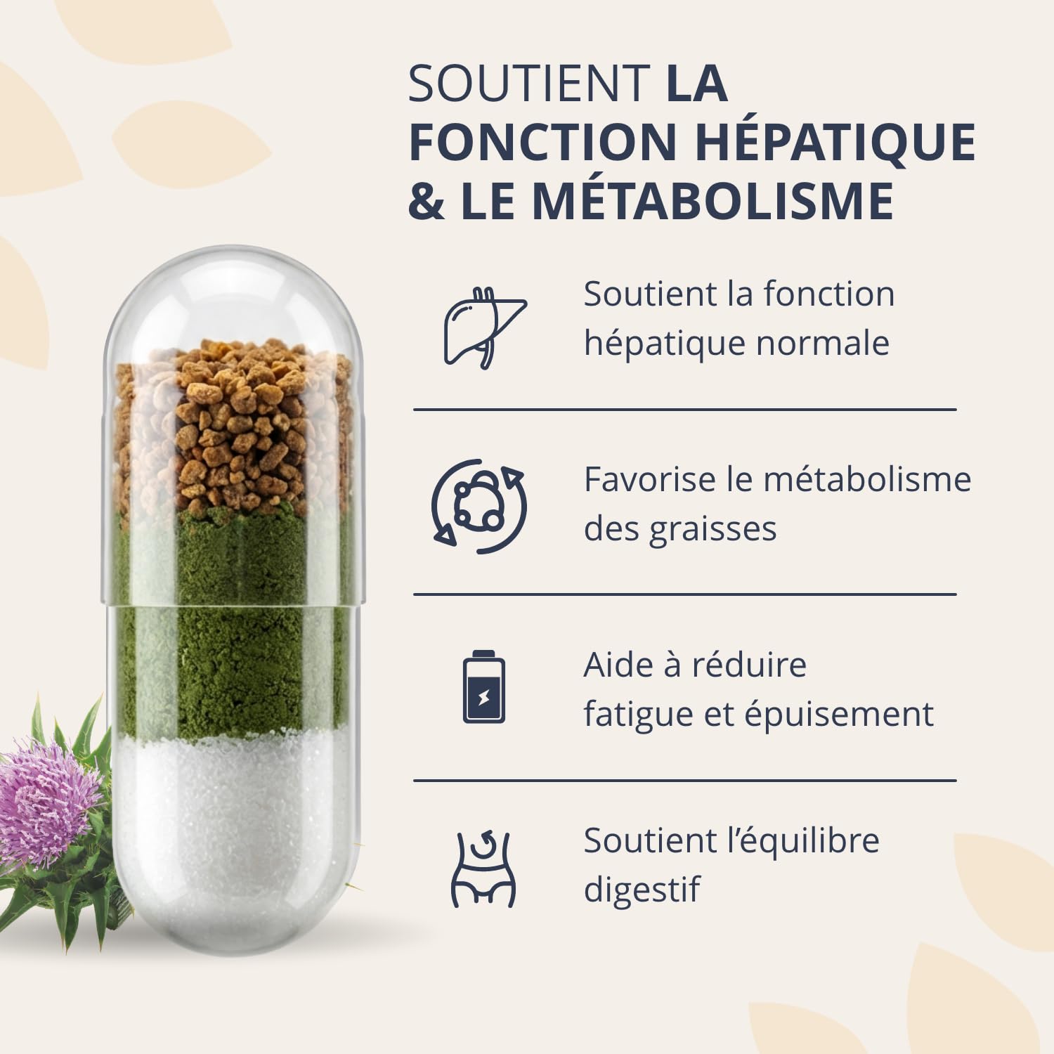 Golden Tree Liver Complex - Complément Alimentaire Herbal avec Chardon-Marie, Pissenlit, Artichaut, Curcuma, Choline, Vitamines B6 B12 D3 E et Poivre Noir - 60 Gélules
