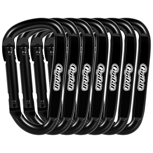 Carabiner Clip,Heavy Duty Carabiners 900lbs-1543lbs,Multipurpose for Camping Essentials,Hiking,keychain clip,Hammock,Dog Leash