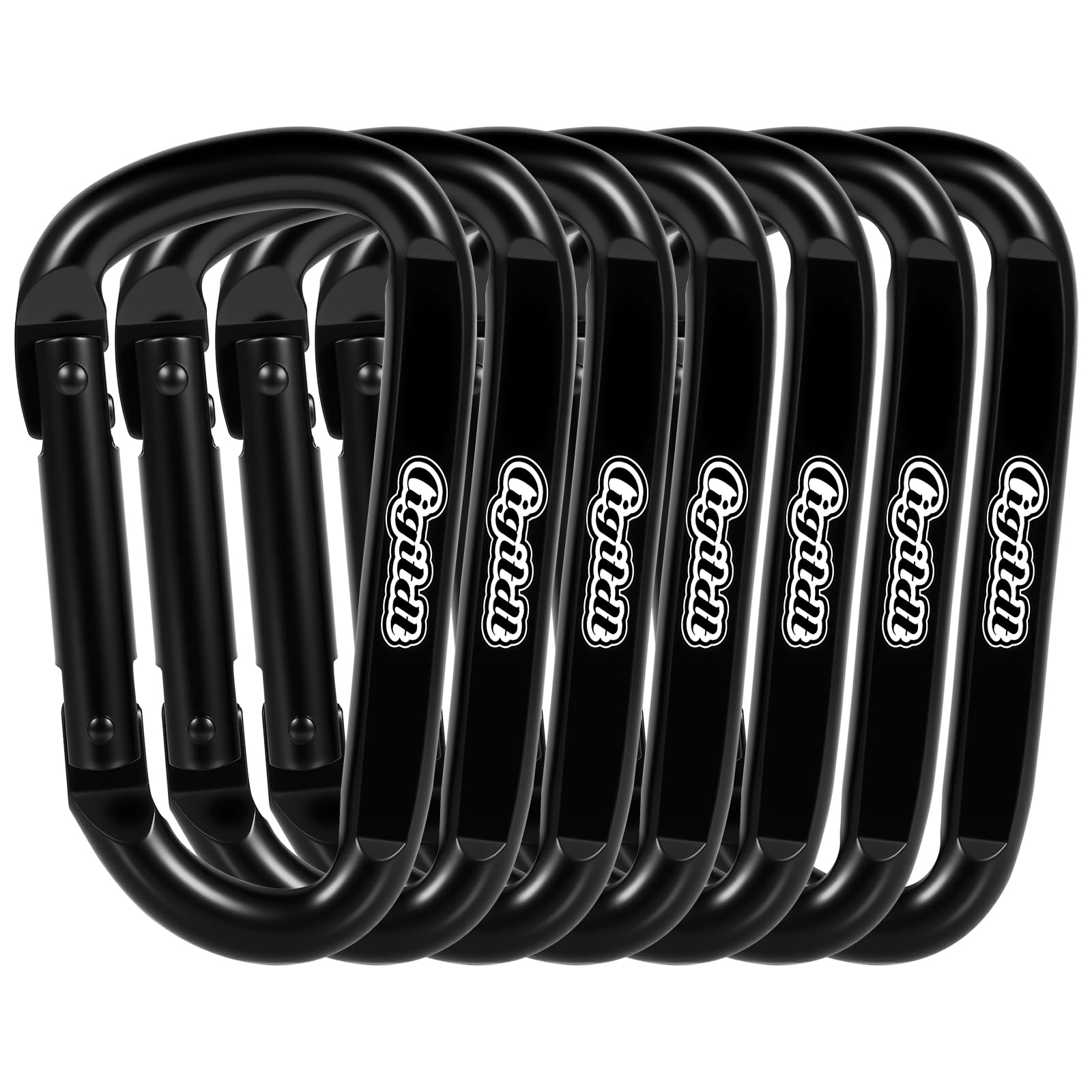 Carabiner Clip,Heavy Duty Carabiners,Large 3.14" 1543 lbs,Small 2.5" 900lbs for Camping, Hiking,Backpacking,Hammock,Dog Leash Harness,Carabiner for Keys,Outdoor Gym etc&Utility D Ring Shape