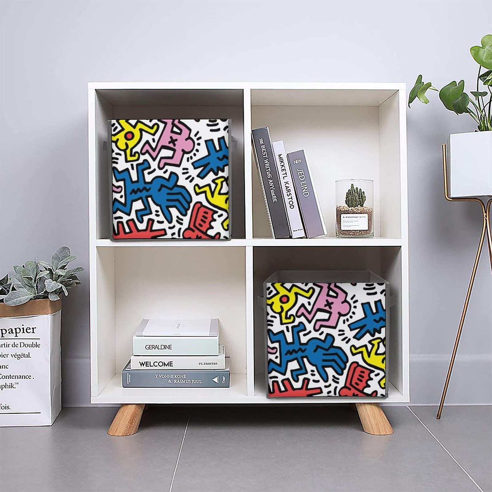 Amazon｜キース・ヘリング収納ボックス 収納ケース 整理用バスケット