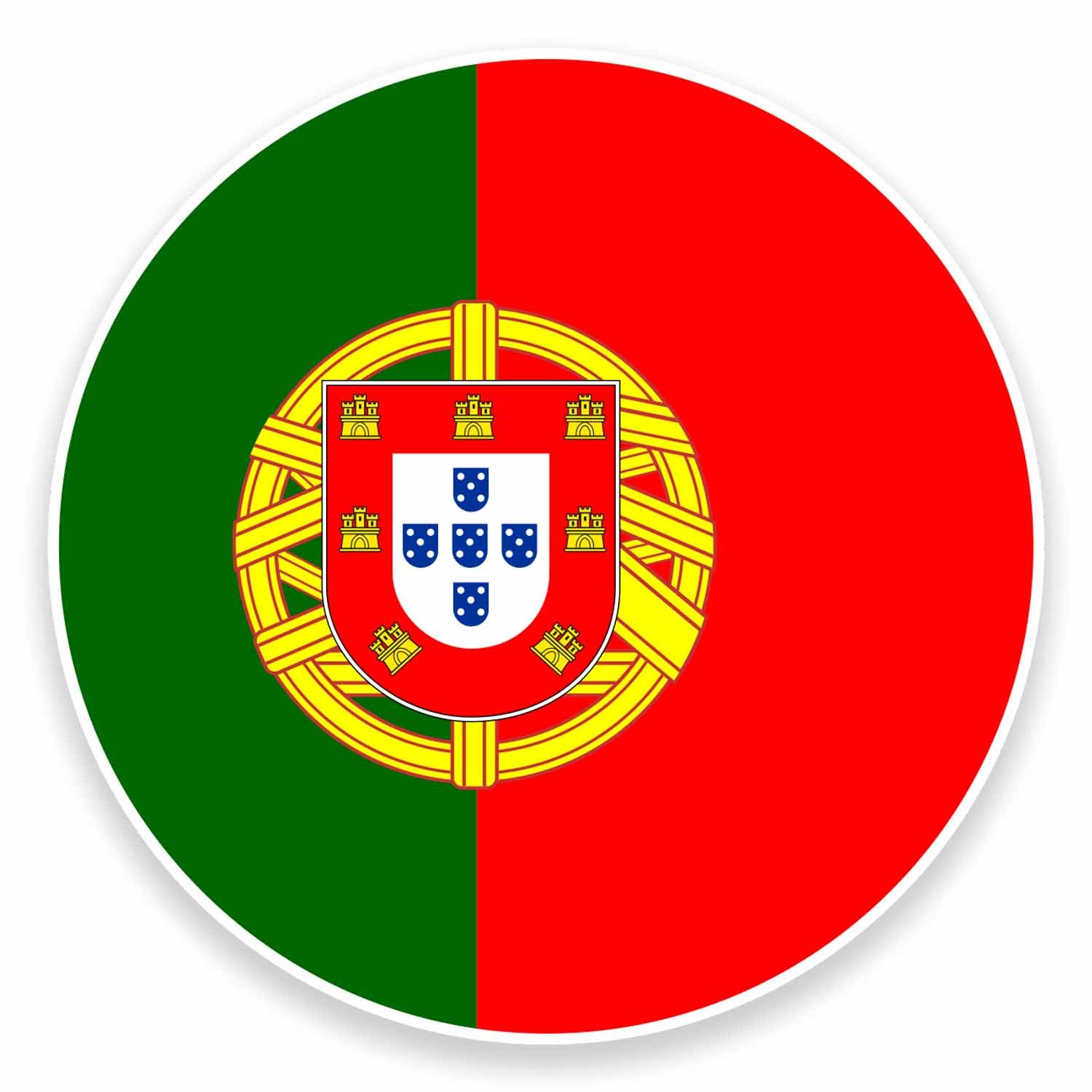 Destinationvinyl Multi 2 X 10Cm Portugal Vinyl Sticker Laptop Car Flag Map Travel Luggage Label #9521 (10Cm Wide X 10Cm High)