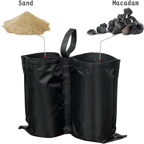 Miniatura 3 de Paquete de 4 pesas para toldo, bolsas de arena para patas de toldo de tienda de campaña, juego de bolsas de arena para base de paraguas de patio,