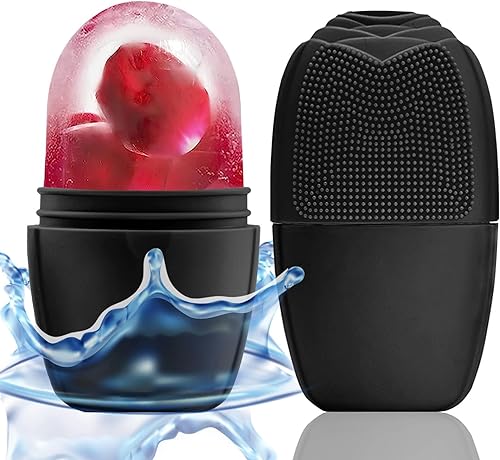 Miniatura 7 de KOGITI Molde de hielo para cara, rodillo de hielo para cara y ojos, rodillo de hielo facial de belleza, soporte para hielo, alivio de la hinchazón,