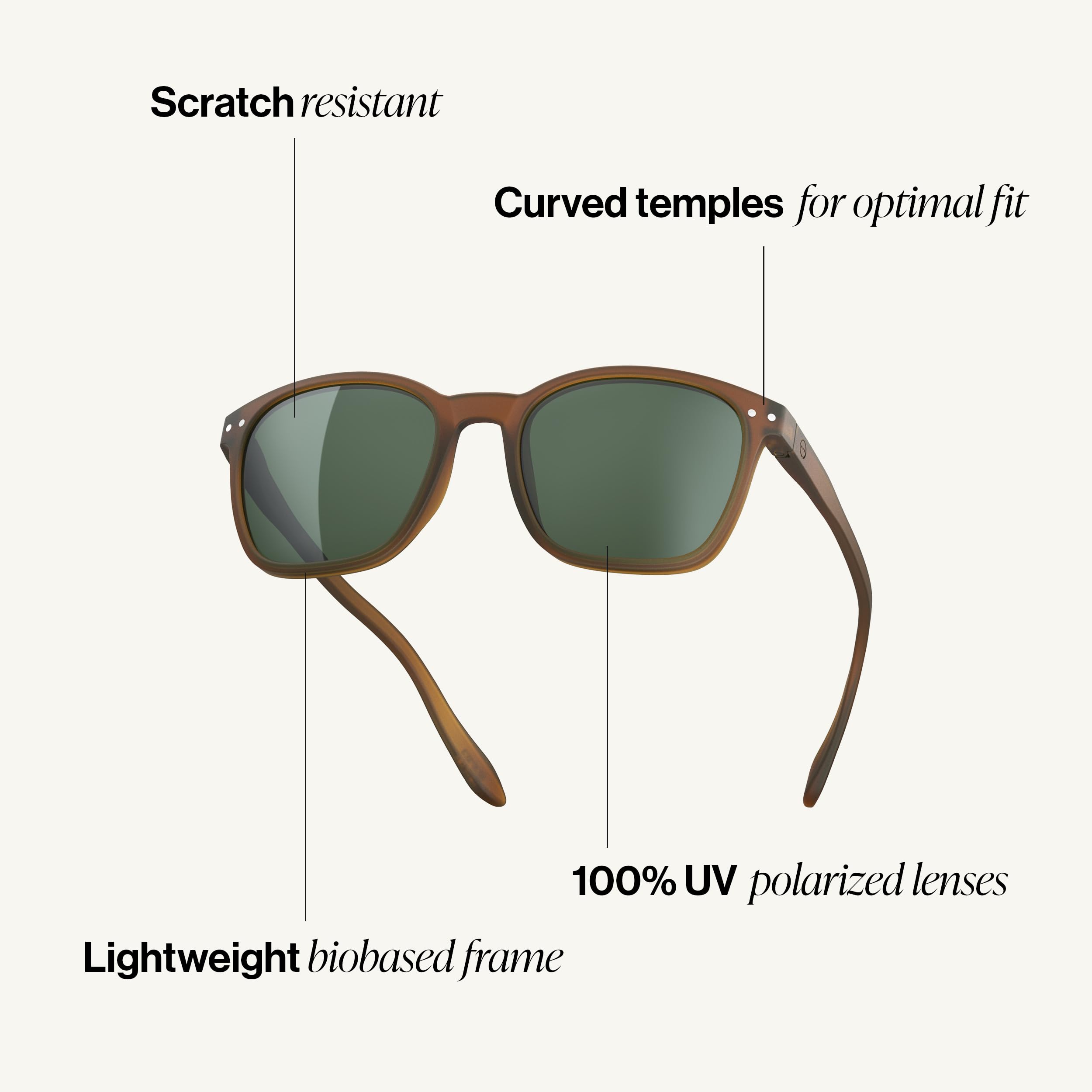 IZIPIZI Unisex Journey Hazel okulary przeciwsłoneczne, regularne
