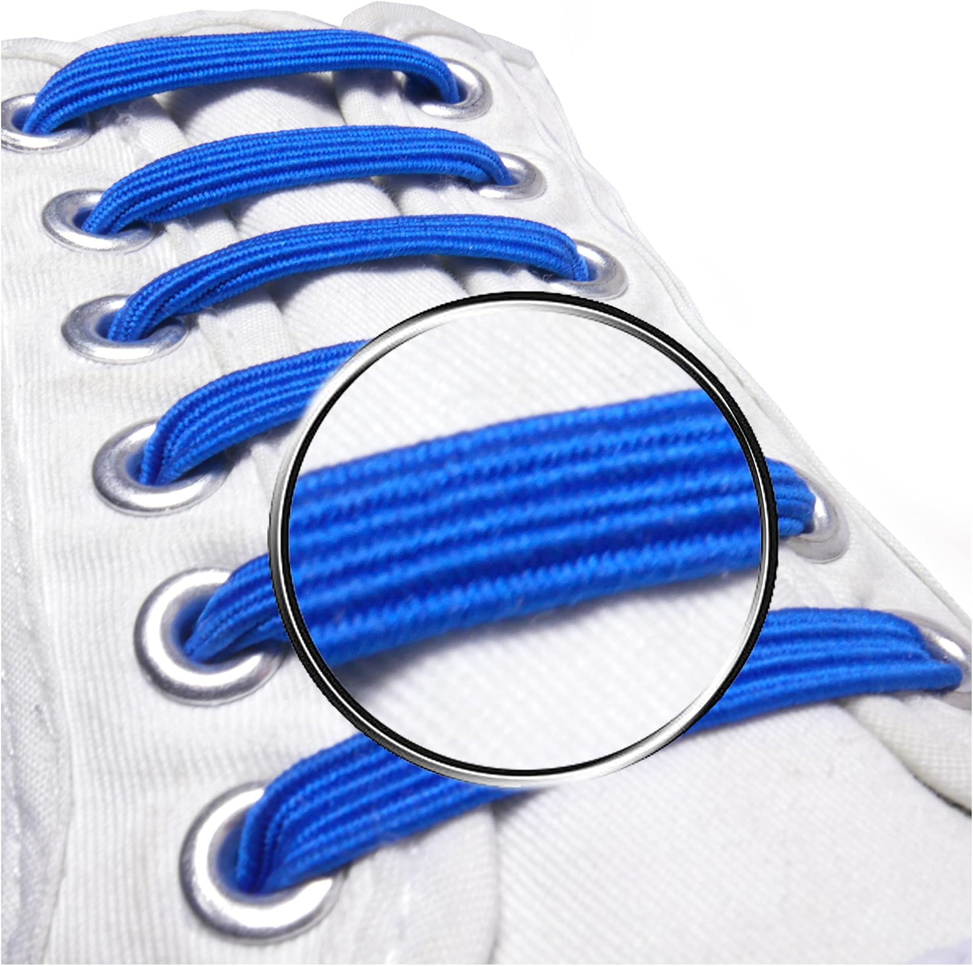 maxstrapz Pack of 20, No Tie Elastic Shoelaces Fabric Style Alternative to Silicone, Super Stretch Nylon Shoe Laces for Kids or Adults, Redesigned Product