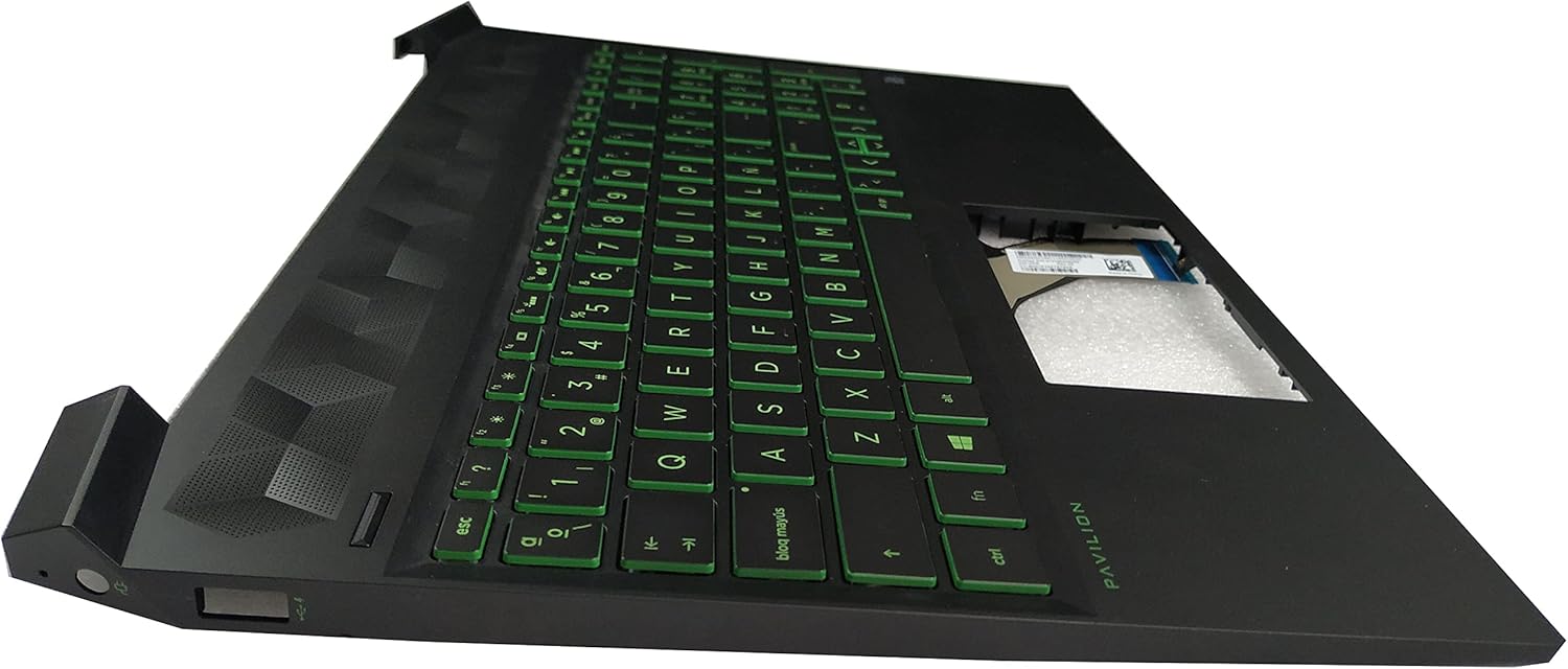 New Backlit Spanish Keyboard for HP Pavilion Gaming 15-EC 15-ec0000 TPN-Q229 with Palmrest Upper Cover Case