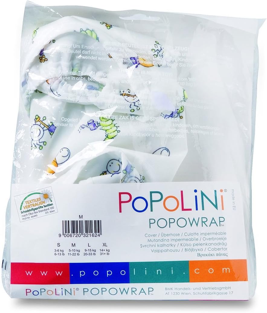 Popolini Popo wrap medium white nappy wrap